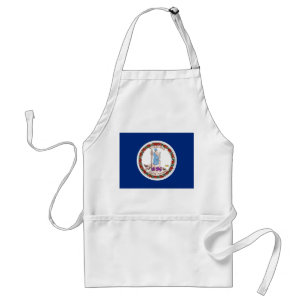 Delantal Apron con bandera de Virginia, EE.UU.
