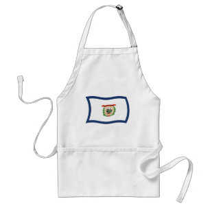 Delantal Apron con bandera de Virginia Occidental