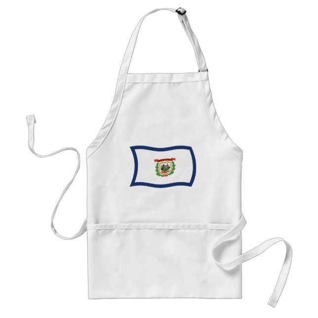 Delantal Apron con bandera de Virginia Occidental (Frente)