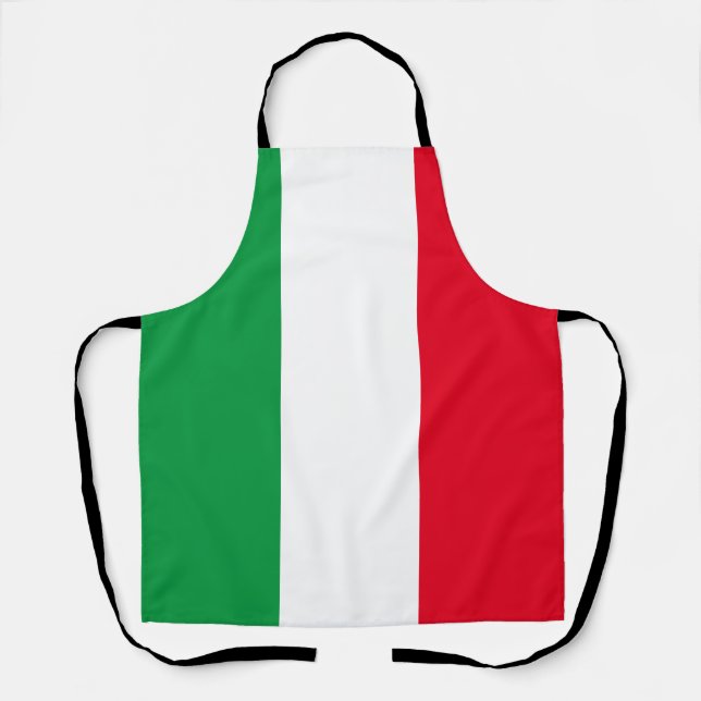 Delantal Apron con bandera italiana (Anverso)