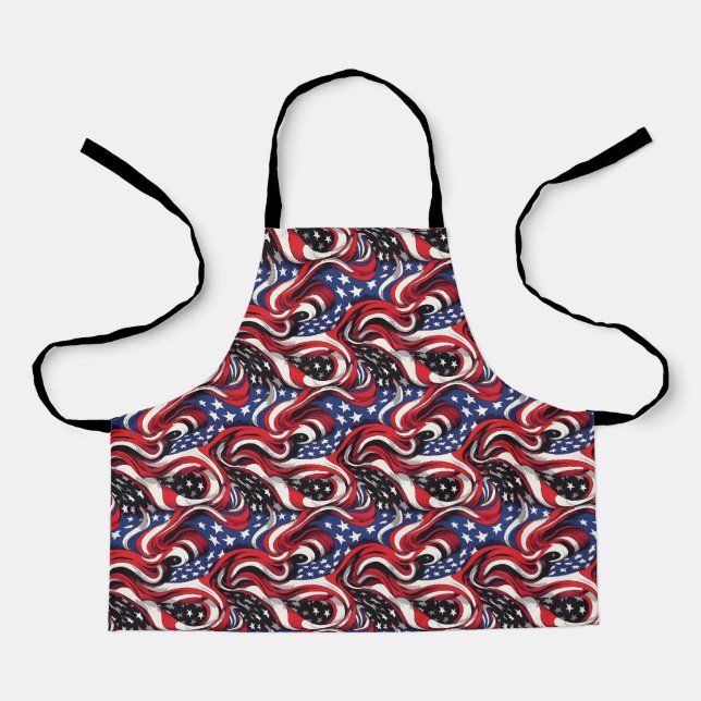 Delantal Apron con bandera patriótica (Anverso)