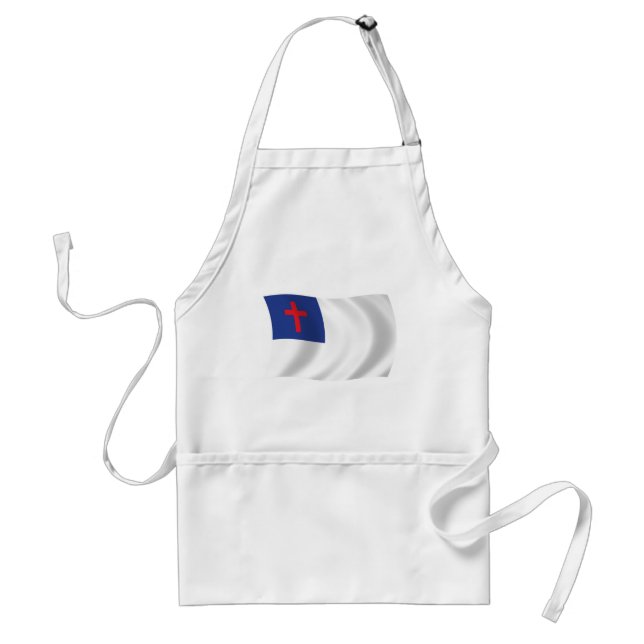 Delantal Apron con bandera religiosa cristiana (Frente)