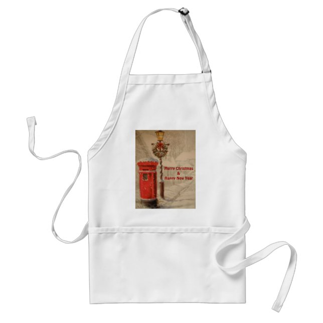 Delantal Apron con caja de correos roja (Frente)