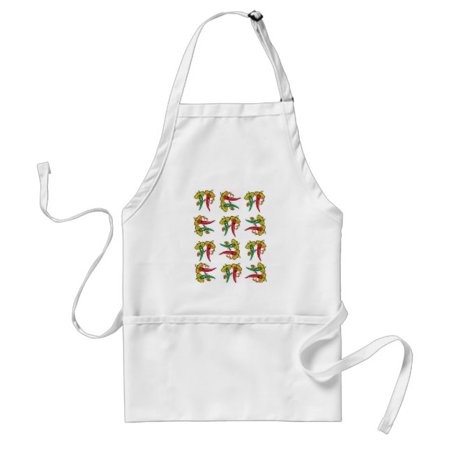 Delantal Apron con cocción de pimientos rojos calientes (Frente)