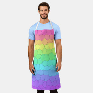 Delantal Apron con colores de arcoiris geométricos