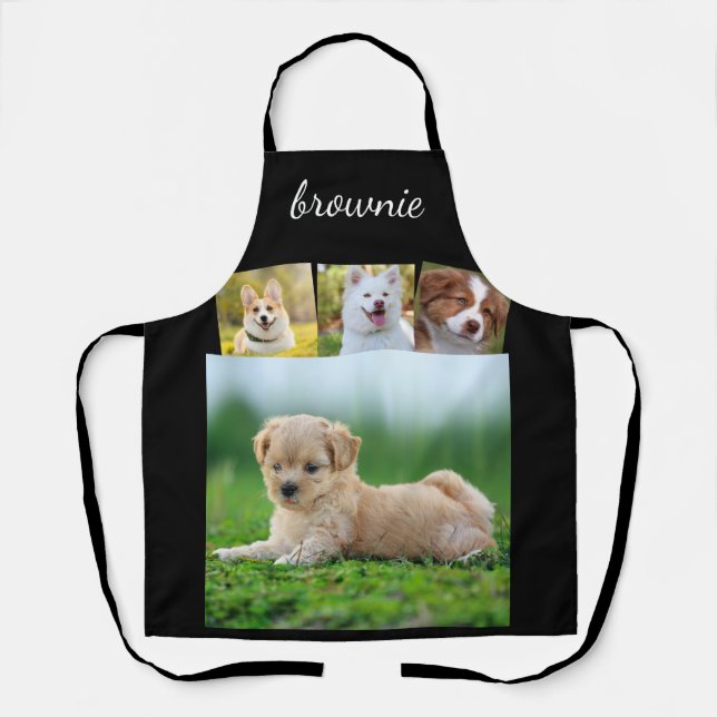 Delantal Apron con el nombre personalizado de escritura bla (Anverso)
