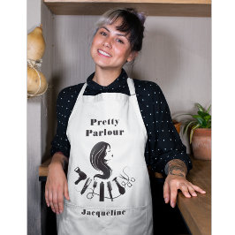 Delantal Apron con estilo de cabello de mujeres pequeñas