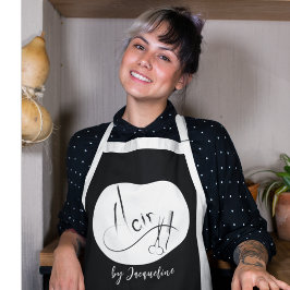 Delantal Apron con estilo de cabello de mujeres pequeñas