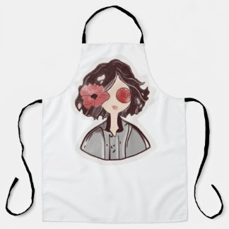 Delantal Apron con flor encantada