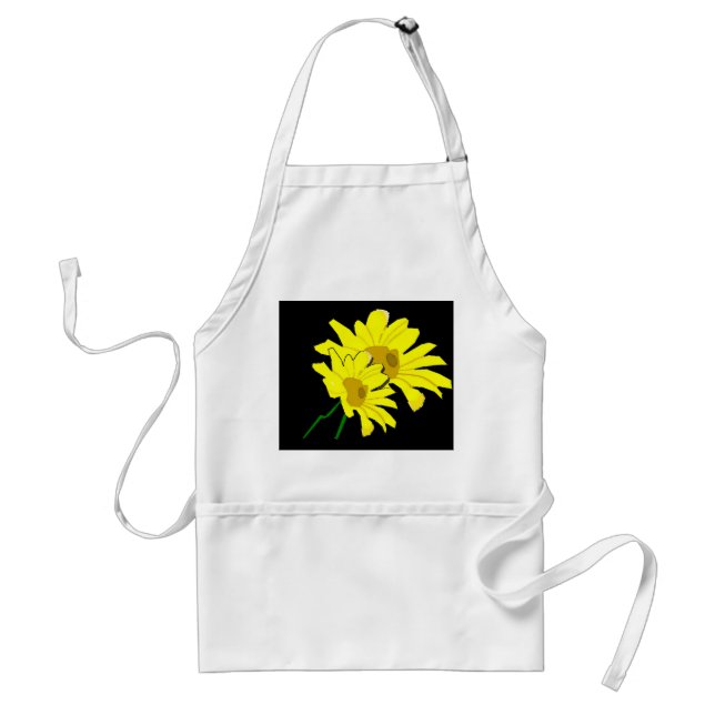 Delantal Apron con flores amarillas (Frente)