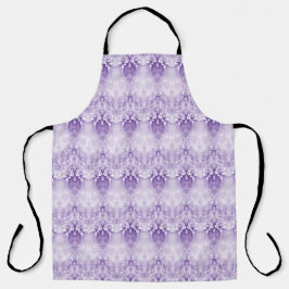 Delantal Apron con flores blancas moradas