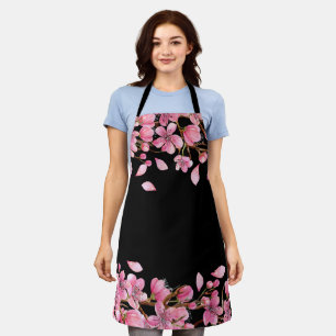 Delantal Apron con flores de cerezo