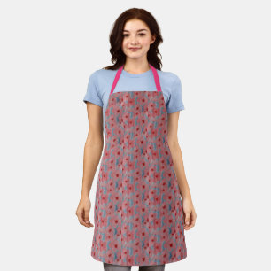 Delantal Apron con flores rosadas de caramelo