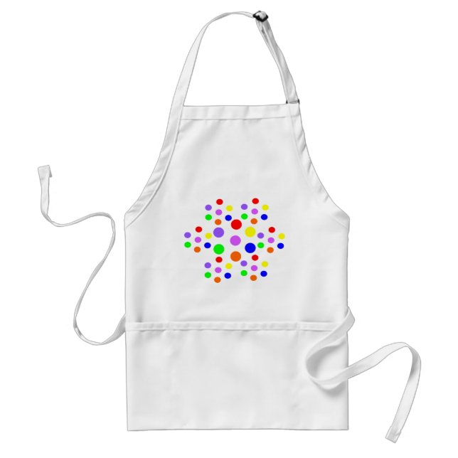Delantal Apron con focos de arcoiris florales (Frente)