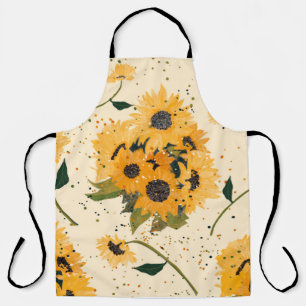 Delantal Apron con girasoles