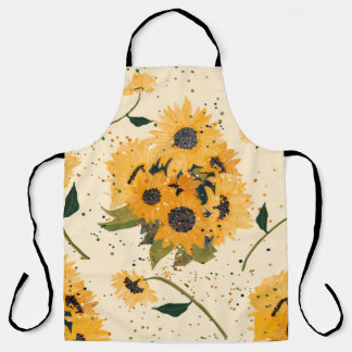 Delantal Apron con girasoles