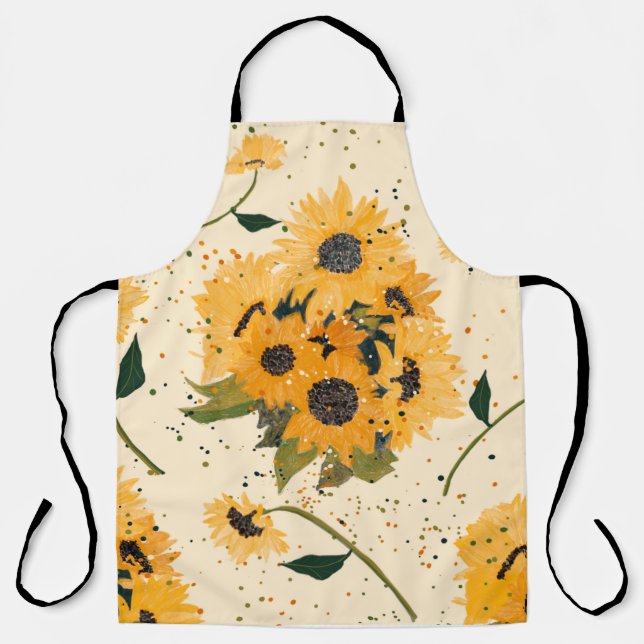 Delantal Apron con girasoles (Anverso)