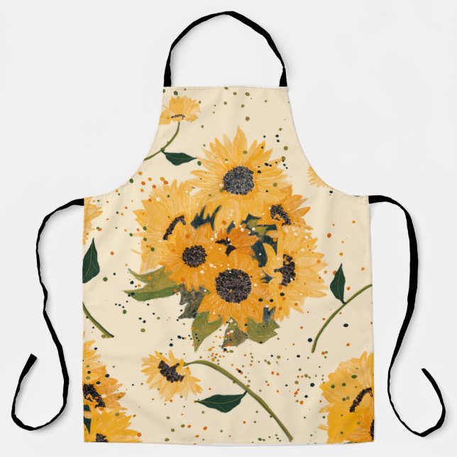 Delantal Apron con girasoles (Anverso)
