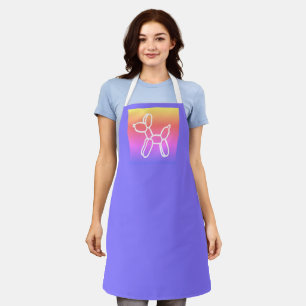 Delantal Apron con globo morado