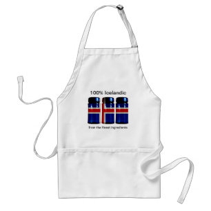 Delantal Apron con jarras de especias de bandera islandesa