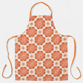 Delantal Apron con medallas rojas y naranjas