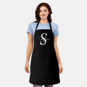 Delantal Apron con nombre personalizado monograma moderno