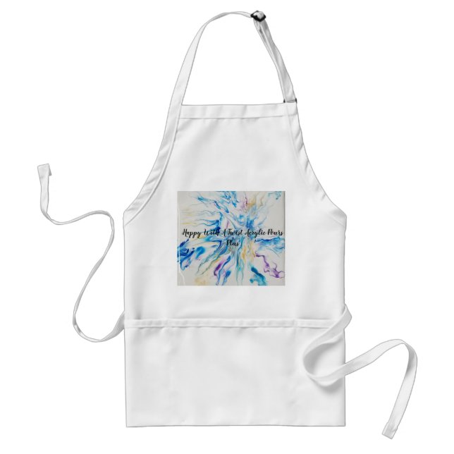 Delantal Apron con nombre y fondo de pintura de Bonito (Frente)