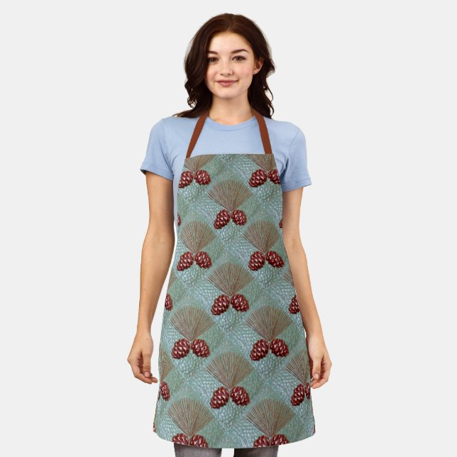 Delantal Apron con Ponderosa PineCones (Gastado)