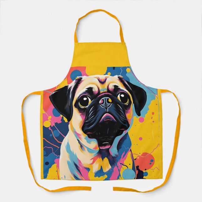 Delantal Apron con Pug (Anverso)
