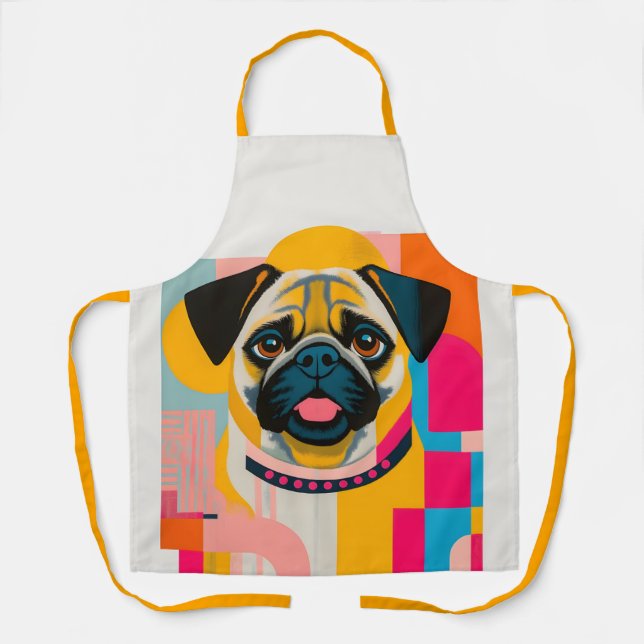 Delantal Apron con Pug (Anverso)
