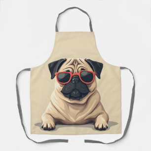 Delantal Apron con Pug