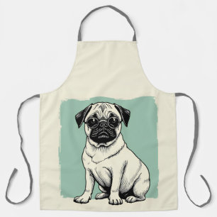 Delantal Apron con Pug