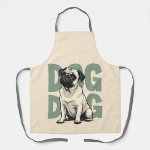 Delantal Apron con Pug