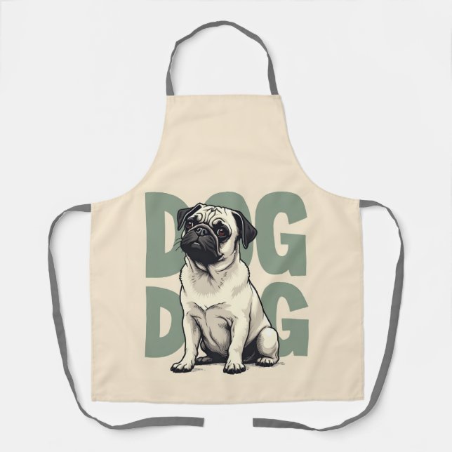 Delantal Apron con Pug (Anverso)
