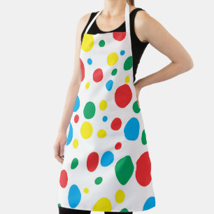 Delantal Apron con puntos de polka coloridos; elija Tamaño