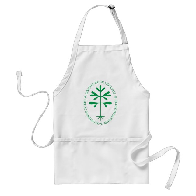 Delantal Apron con sello de muestreo sólido verde (Frente)