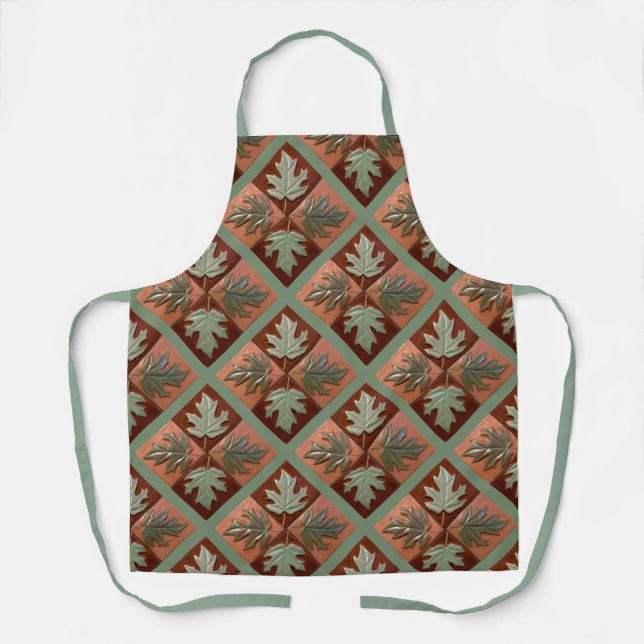 Delantal Apron con todas las hojas de Maple (Anverso)