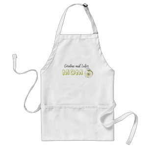 Delantal Apron con una manzana y la inscripción "mamá".