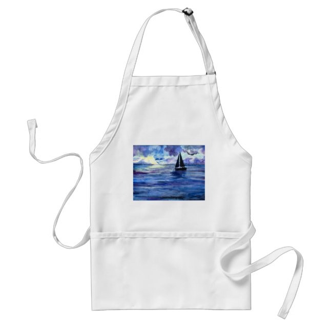 Delantal Apron Cooking Sailing Nautical (Frente)