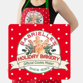 Delantal Apron, creador oficial de cookies, Navidades perso