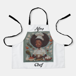 Delantal Apron Cute Afro Chef