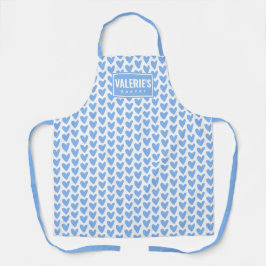 Delantal Apron Cute Cute Little Blue Hearts Personalizado