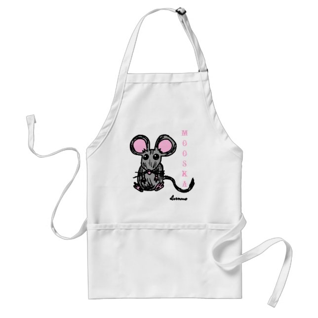 Delantal Apron Cute Mooska Mouse (Frente)