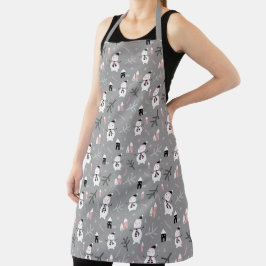 Delantal Apron Cute Snowmen