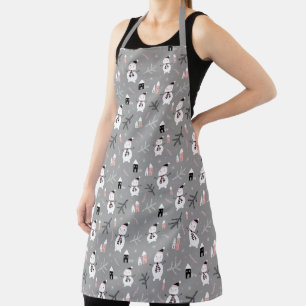 Delantal Apron Cute Snowmen