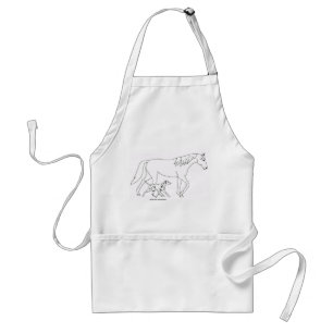 Delantal Apron: Dalmatian y Caballo
