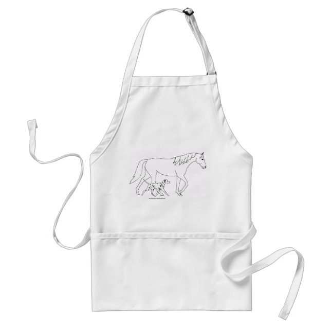 Delantal Apron: Dalmatian y Caballo (Frente)