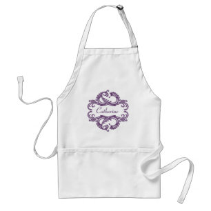 Delantal Apron Damask de Moda púrpura