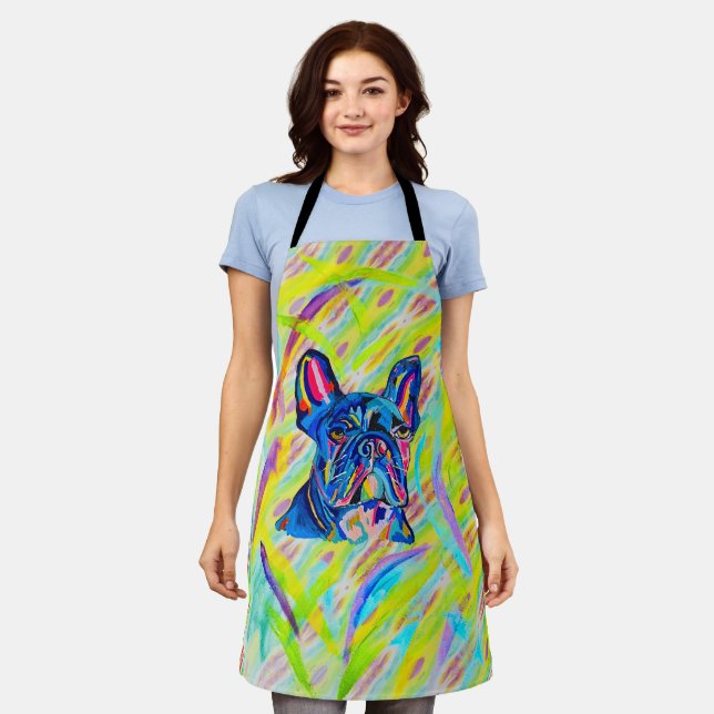 Delantal Aprón de amor al Bulldog francés (Gastado)