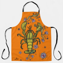 Apron de amor de langosta en Naranja